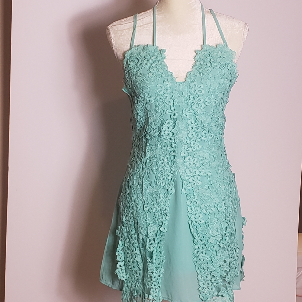 Luxxel Junior Dress Turquoise Size Sm or Med